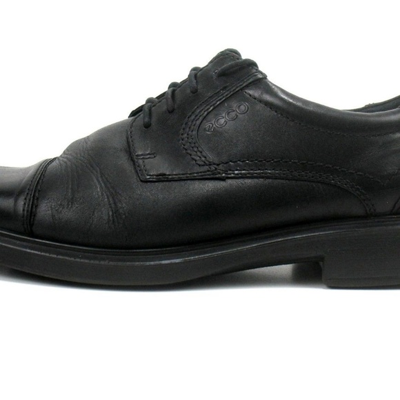 Ecco Helsinki Black Leather Oxfords Cap Toe Sz 11